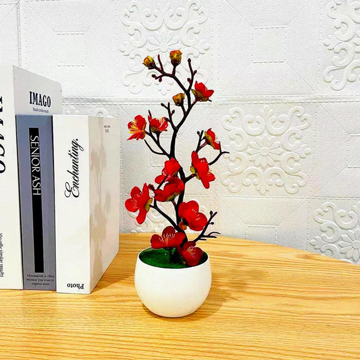 Wysokiej jakości sztuczne bonsai, trwała zielona roślina do salonu, sypialni czy biura.