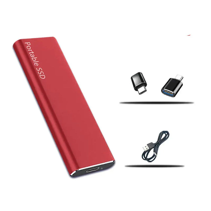 Elektronika: czarny, kompaktowy dysk SSD zewnętrzny 4TB. Mobilna pamięć przenośna z szybkim USB-C.