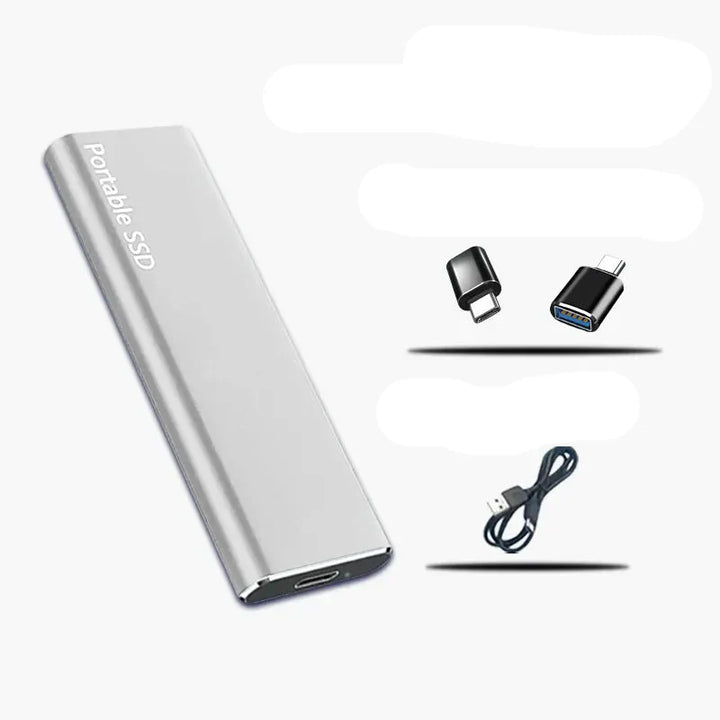 Niezawodny zewnętrzny dysk SSD 4TB do przechowywania danych. Szybki transfer plików z USB-C. Profesjonalna elektronika.