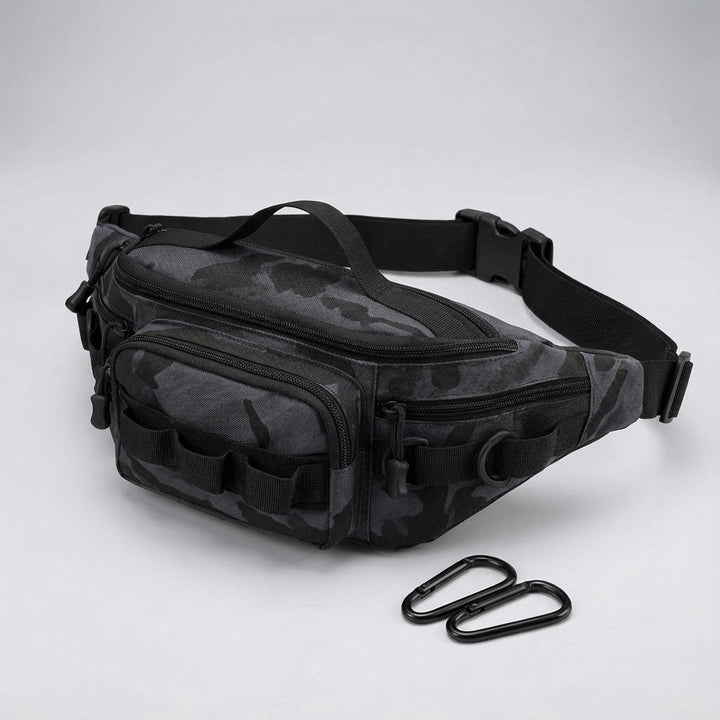 Czarna taktyczna nerka EDC z systemem MOLLE. Idealna saszetka podróżna i survivalowa na akcesoria.