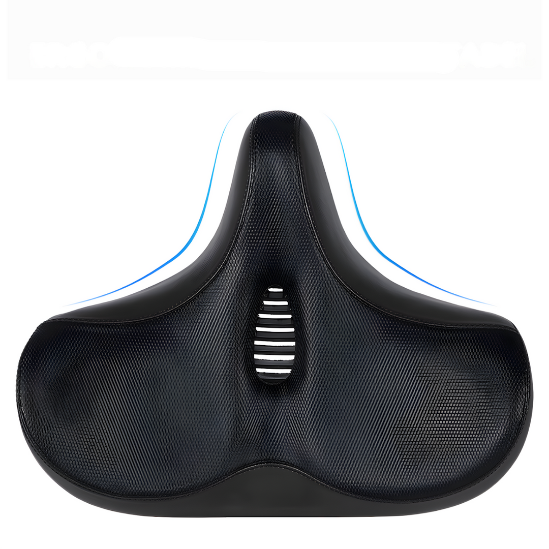 Ergonomiczne siodełko do roweru miejskiego, zbliżenie na profil akcesorium
