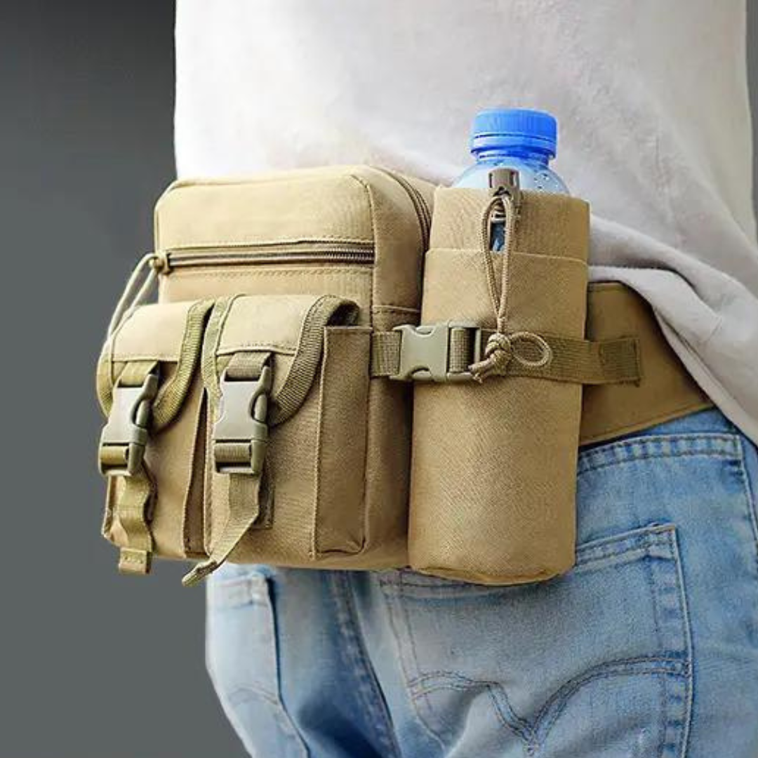 Komfortowa nerka AdventureBelt z organizerem. Wodoodporna torba biodrowa na rower, bieganie i outdoor.