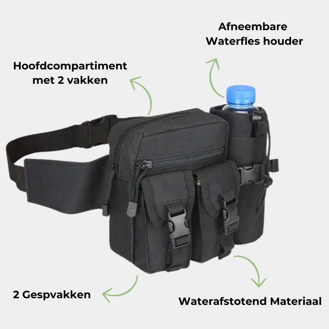 AdventureBelt - uniwersalna torba biodrowa do aktywności outdoor. Wodoodporna nerka dla rowerzystów i piechurów.