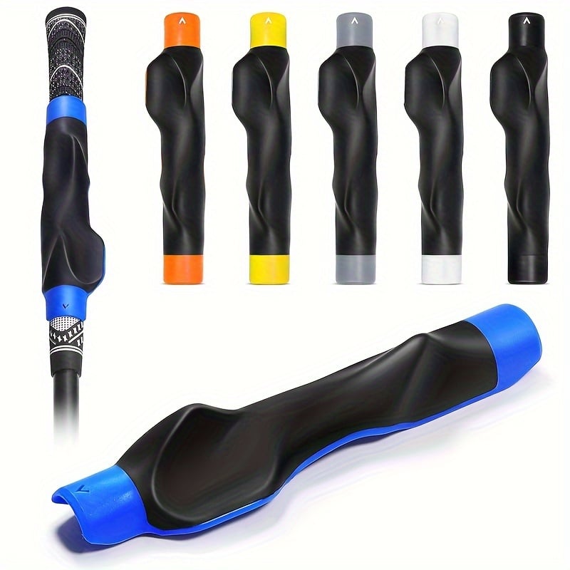Ergonomiczny trener chwytu golfowego, idealny do nauki prawidłowego ułożenia dłoni.