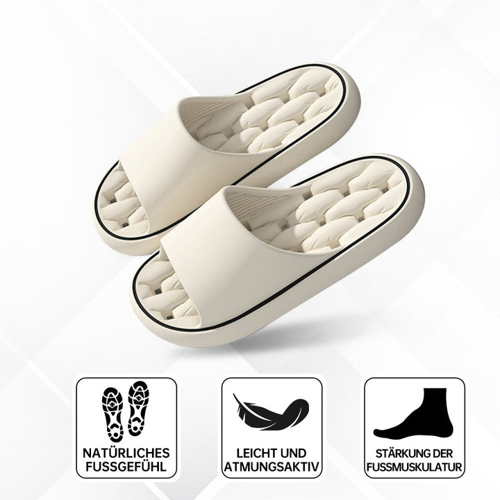 Idealne domowe kapcie chmurki unisex. Ultramiękkie, ergonomiczne, szybkoschnące klapki dla relaksu stóp.
