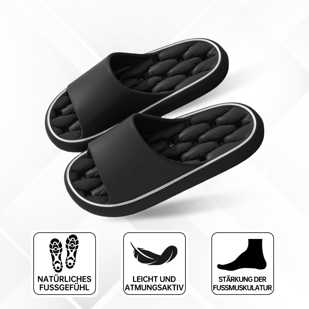 Kapcie chmurki dla zdrowia stóp. Ergonomiczne, ultramiękkie klapki unisex, szybkoschnące, antypoślizgowe.