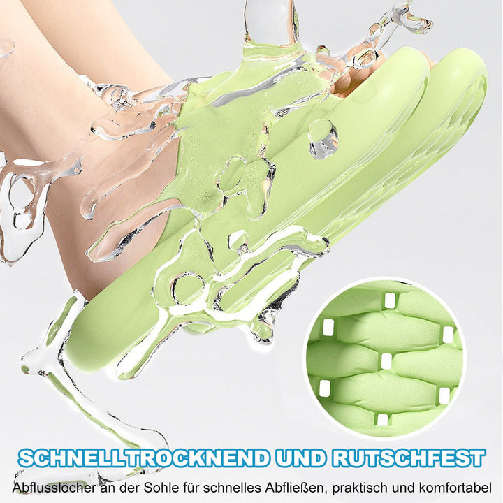 Szybkoschnące, antypoślizgowe kapcie chmurki. Ergonomiczne, miękkie klapki domowe unisex, EVA.