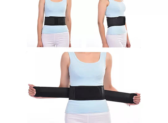 Pas magnetyczny na plecy unisex, oferujący terapię cieplną i ulgę w bólu lędźwiowym. Produkt ortopedyczny.