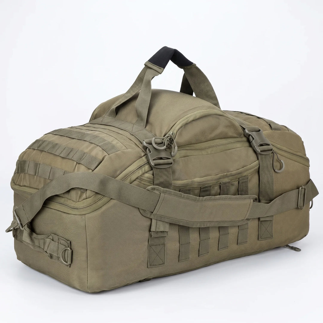 Pojemny plecak taktyczny MOLLE 80L dla podróżników. Militarny styl, idealny do rozbudowy ekwipunku.