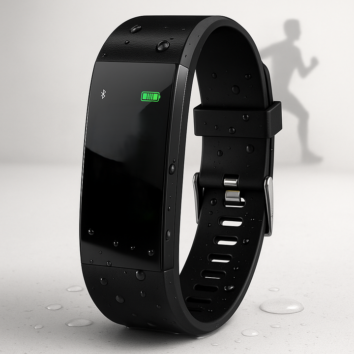 Uniseks smartwatch fitness z monitorem tętna, snu i aktywności. Elegancki, czarny, idealny do sportu i zdrowia.