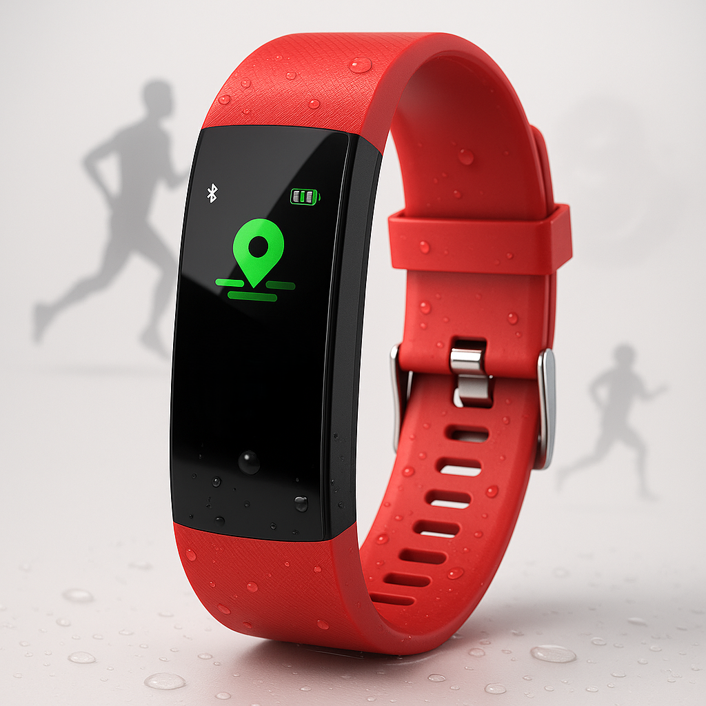 Zegarek smartwatch uniseks na nadgarstku. Wodoodporny monitor aktywności, tętna i snu dla sportowców.