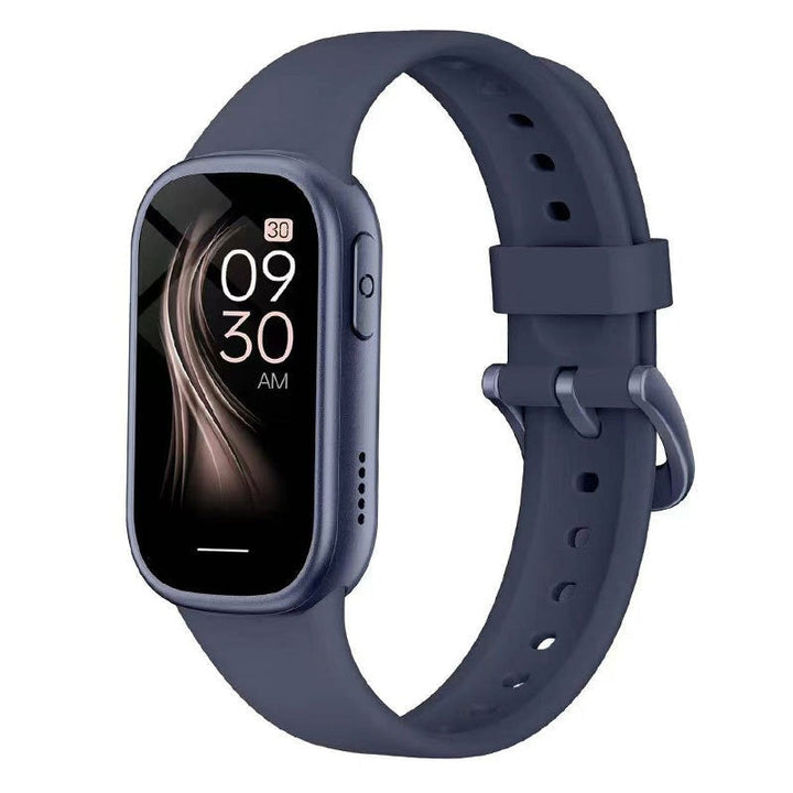 Czarny uniseks smartwatch sportowy z wygodnym silikonowym paskiem, monitorujący zdrowie i aktywność.