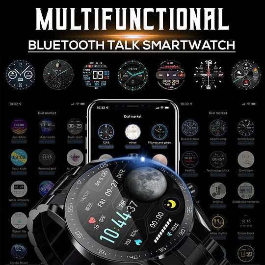 Uniseks smartwatch z przełomowym nieinwazyjnym pomiarem glukozy. Monitoruje zdrowie, fitness i oferuje NFC. Innowacja.