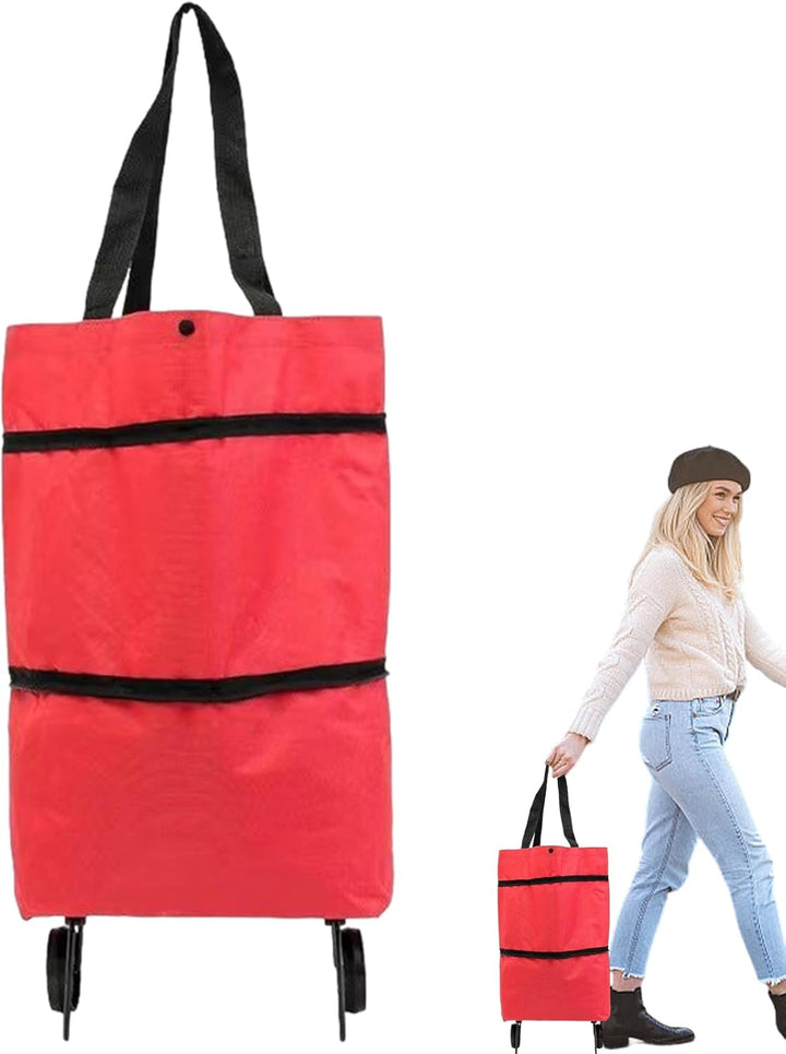 Torba na zakupy Veytra 1+1 GRATIS. Pojemna, składana i wyposażona w solidne kółka.
