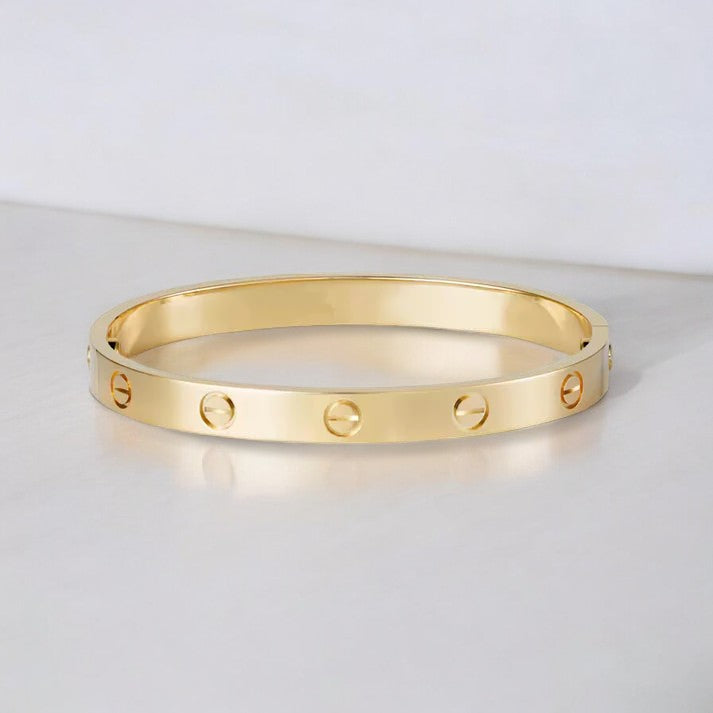 Uniseksowa bransoletka bangle ze śrubami, minimalistyczna, luksusowa biżuteria dla modnych dodatków.