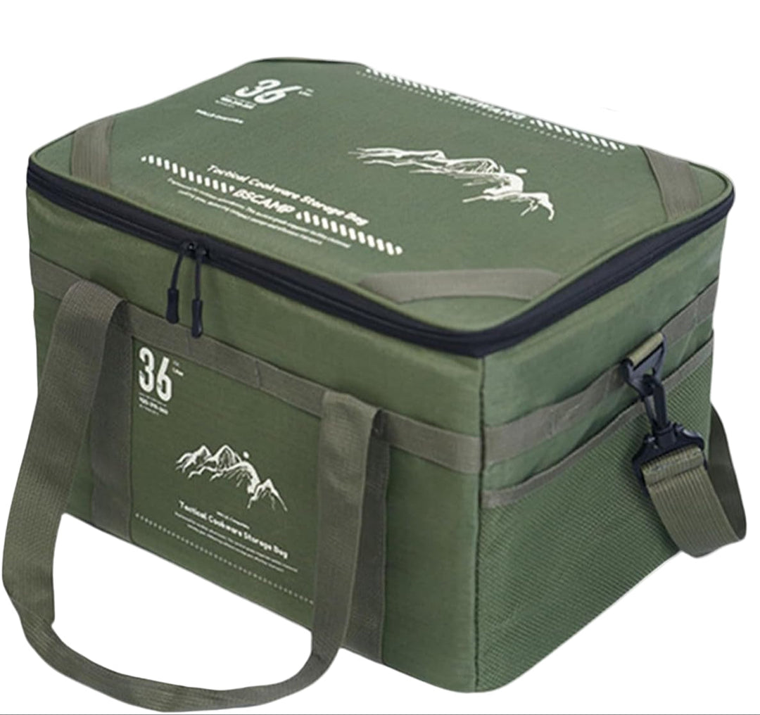 Uniseksowa torba kempingowa Tarvos 36L z wbudowanym stołem, idealna na podróże i outdoor.