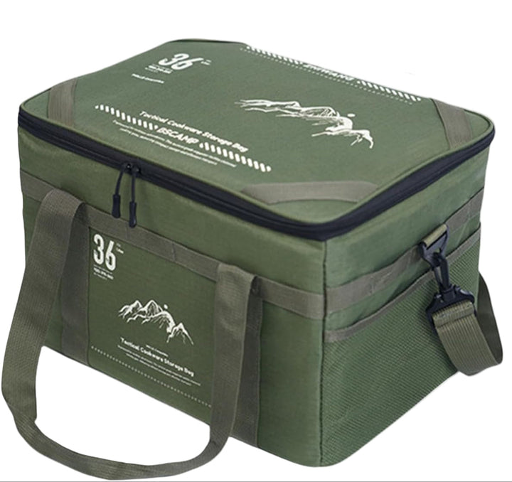 Uniseksowa torba kempingowa Tarvos 36L z wbudowanym stołem, idealna na podróże i outdoor.
