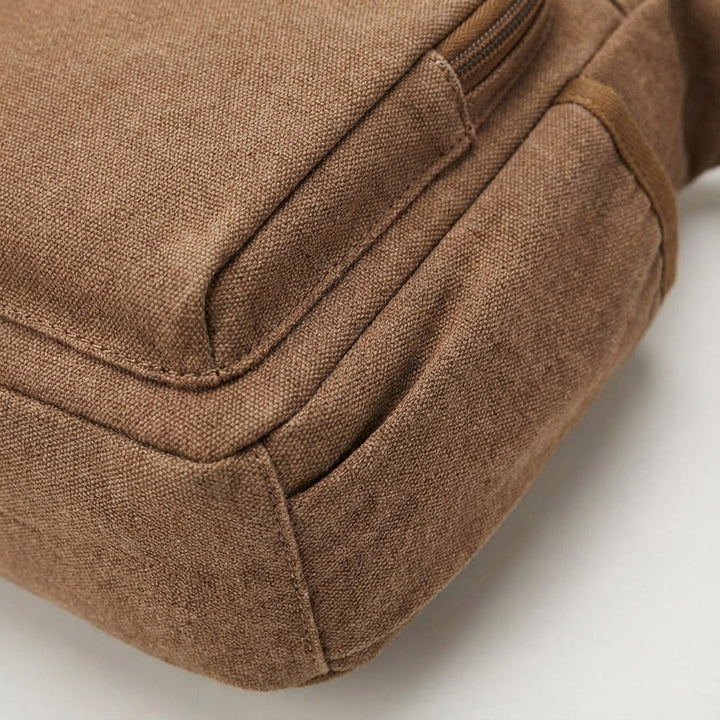 Stylowa, uniseksowa torba messenger z płótna z ochroną RFID, idealna na laptopa i dokumenty.