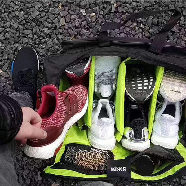 Plecak uniseks podróżny. Wodoodporna torba z przegródkami na sneakersy i inny sprzęt sportowy. Duża pojemność.