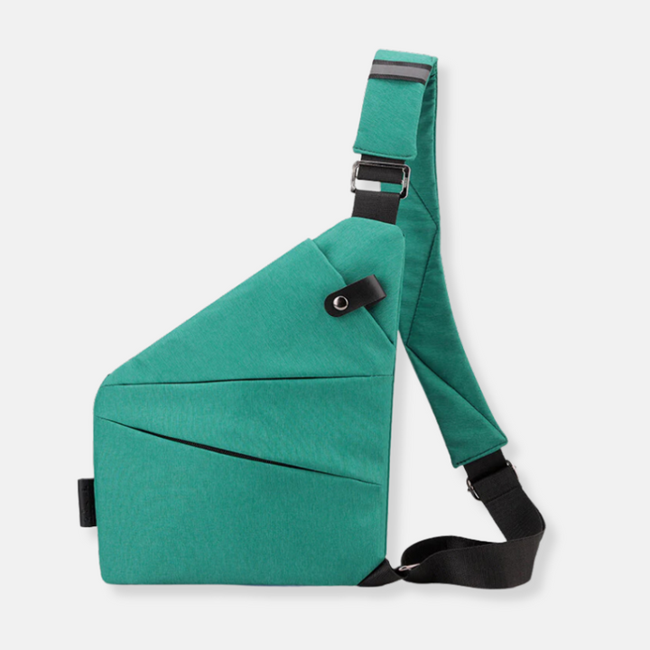 Antykradzieżowa torba crossbody, unisex, z bezpiecznymi zamkami.
