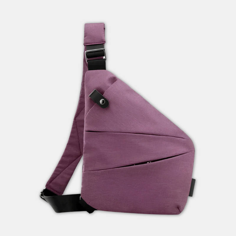 Antykradzieżowa torba na ramię, unisex, z zabezpieczonymi zamkami, na podróże.