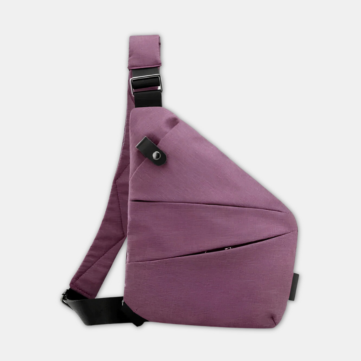 Antykradzieżowa torba na ramię, unisex, z zabezpieczonymi zamkami, na podróże.