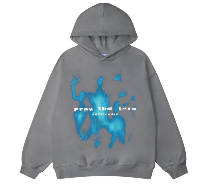Modna bluza z kapturem unisex oversize z uniwersalnym nadrukiem. Idealna dla niego i dla niej, na casual i streetwear.