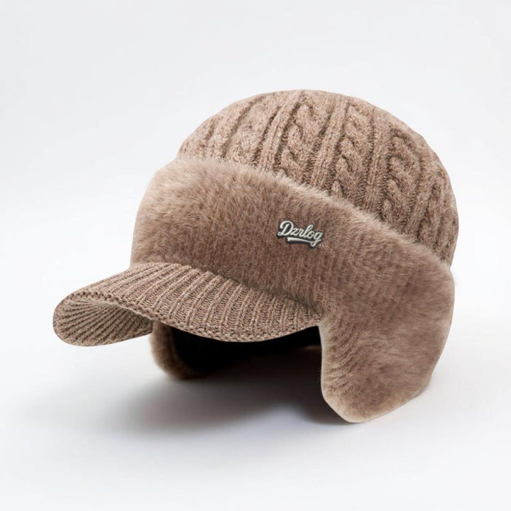 Czapka trapper unisex z ciepłą podszewką, osłona uszu na zimowe aktywności.