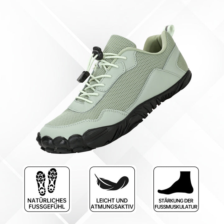 Obuwie barefoot unisex, ortopedyczne i wodoodporne, z elastycznymi materiałami dla komfortu.