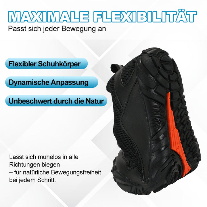 Zdrowe obuwie wodoodporne barefoot unisex, wspierające prawidłową postawę i komfortowe chodzenie.