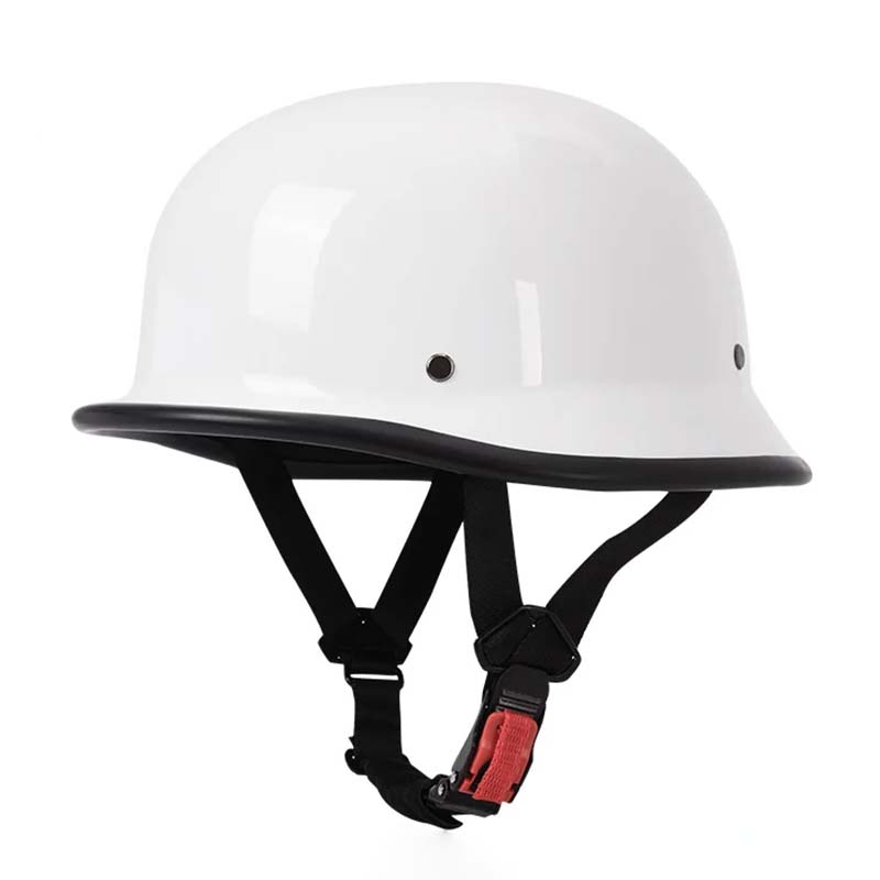 Półkask motocyklowy na chopper/cruiser. Kask bezpieczny ECE/DOT, wygoda i klasyczny styl. Unisex.