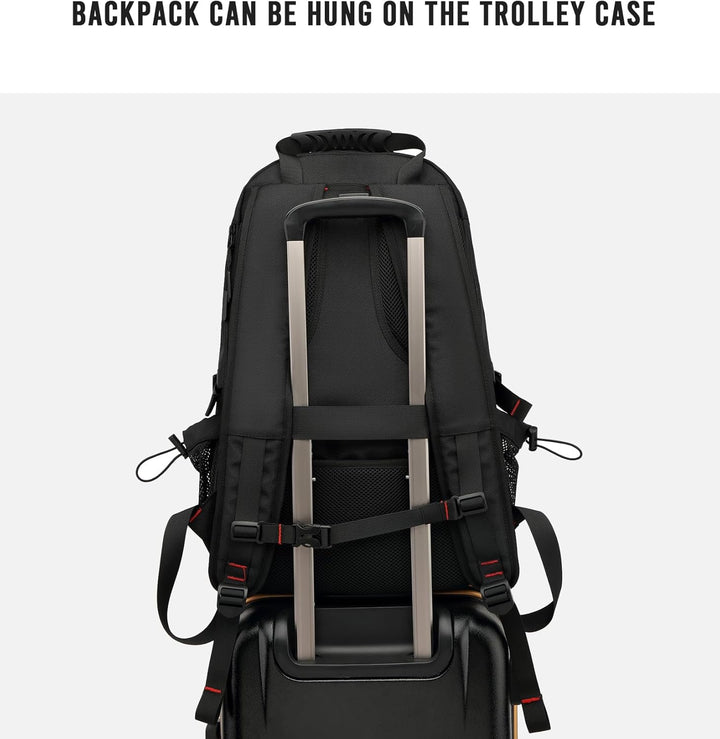 Nowoczesny plecak 60L unisex, z USB, na laptopa i komorą na buty, idealny do szkoły, pracy i podróży.