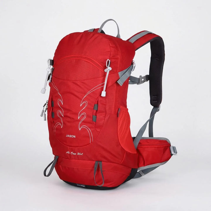 Ergonomiczny plecak górski 30L dla kobiet i mężczyzn. Zapewnia wygodę na długich trasach trekkingowych.
