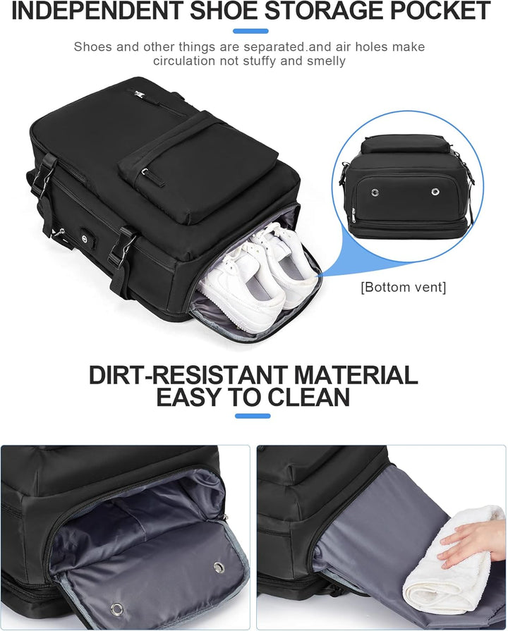 Torba unisex na laptopa, dokumenty i akcesoria, z wieloma komorami i paskiem na ramię.