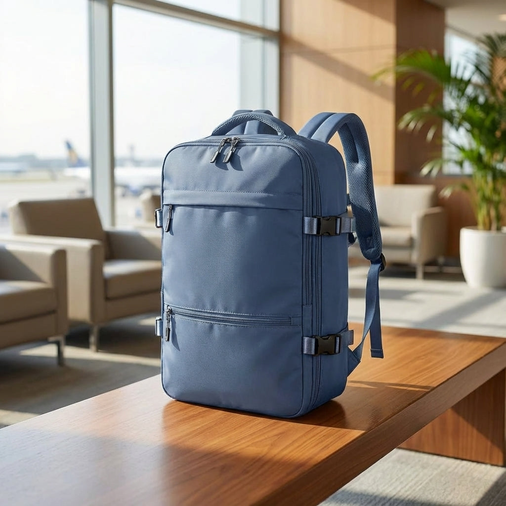 Unisex wodoodporny plecak podróżny SkyGuardBag, idealny jako bagaż kabinowy, z wieloma przegrodami.