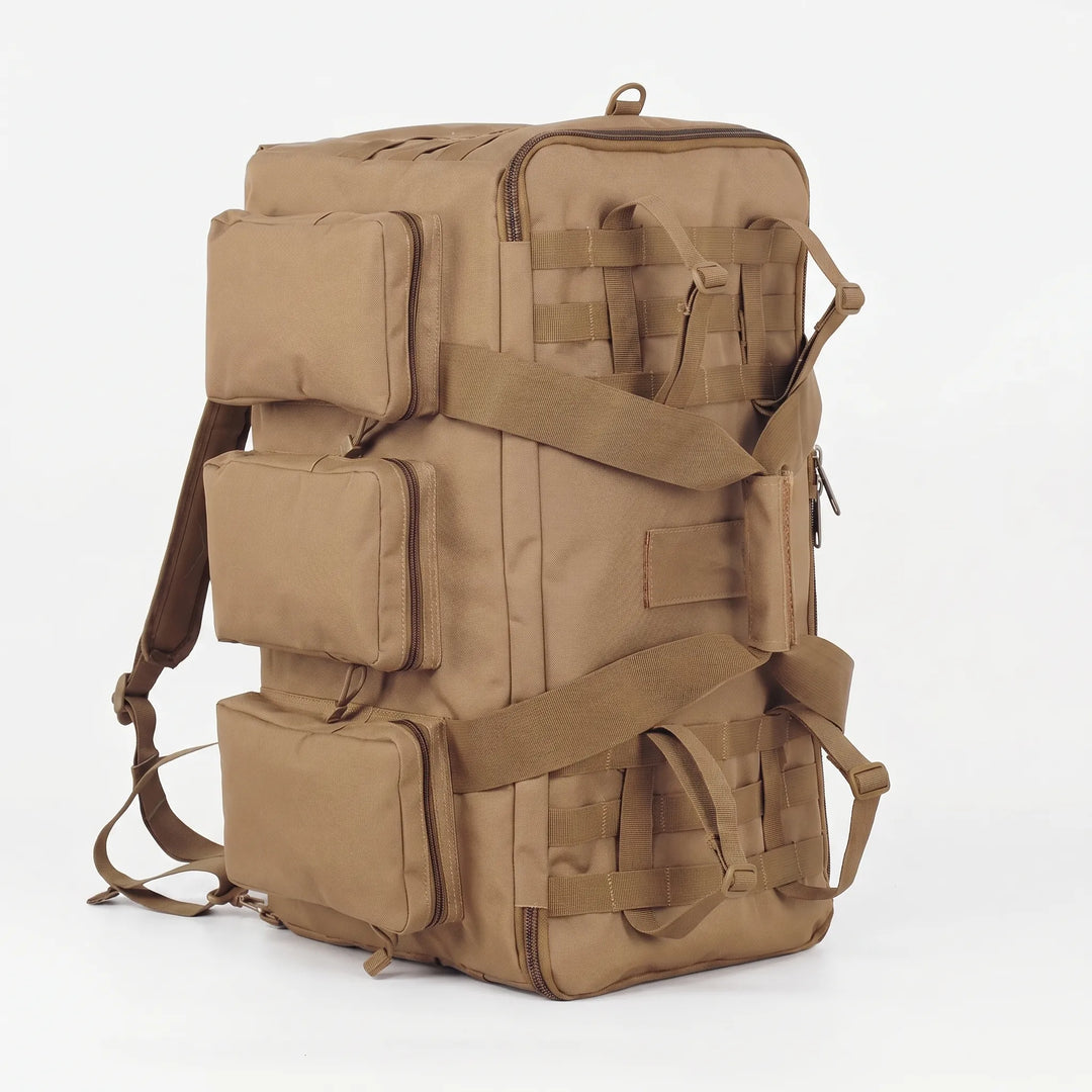 Wytrzymała taktyczna torba duffel 55L dla mężczyzn i kobiet, doskonała do outdooru i kempingu.