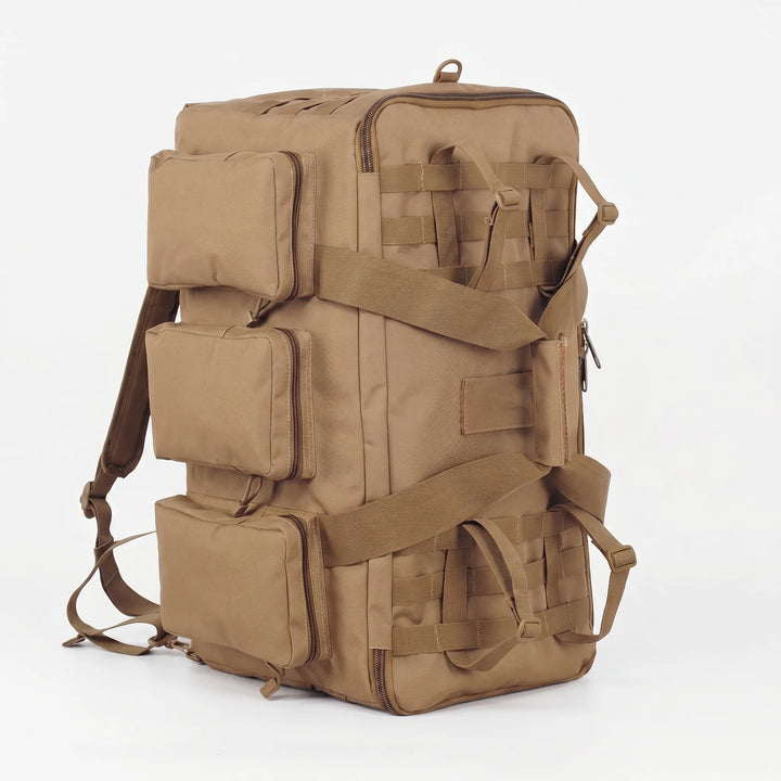 Wytrzymała taktyczna torba duffel 55L dla mężczyzn i kobiet, doskonała do outdooru i kempingu.