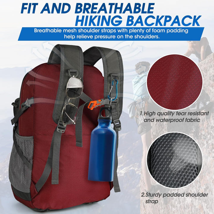 Plecak trekkingowy 40L, wodoodporny, unisex, wytrzymały na przetarcia, do intensywnego użytku.