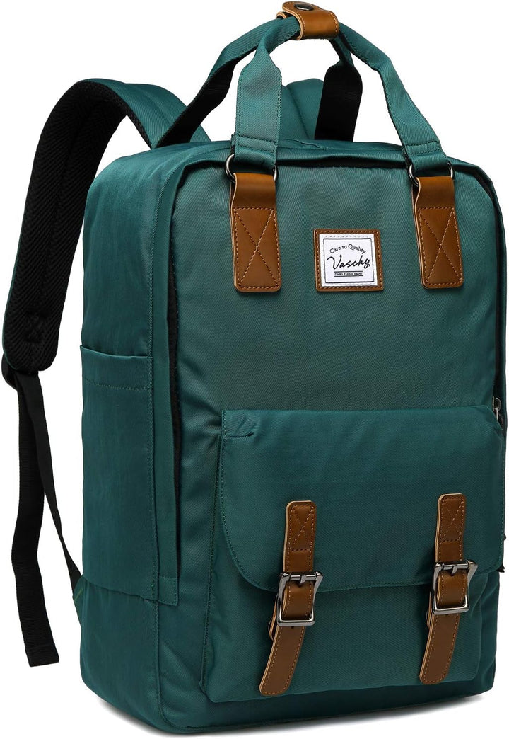 Plecak unisex wodoodporny na laptopa 15.6", design vintage. Posiada praktyczne kieszenie organizacyjne.