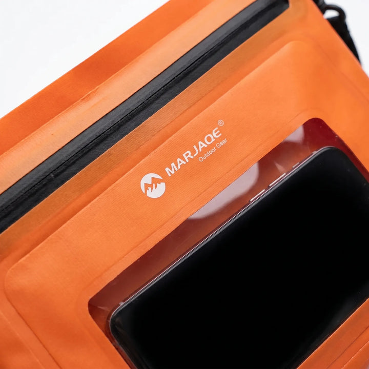 Wodoodporna torba crossbody na kajak i wodne sporty, z okienkiem dotykowym na telefon.