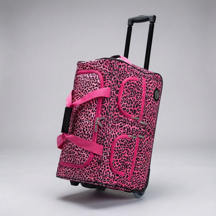 Elegancka torba podróżna, walizka miękka, uniwersalny design, na kółkach.