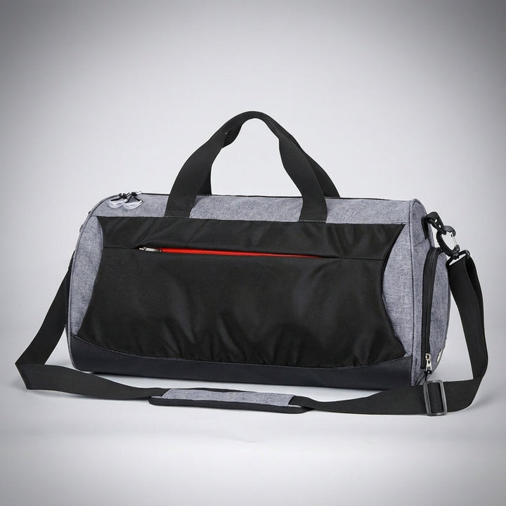 Wytrzymała torba sportowa 30L TravelDry z przegrodą na buty. Czarna, wodoodporna. Idealna na siłownię.