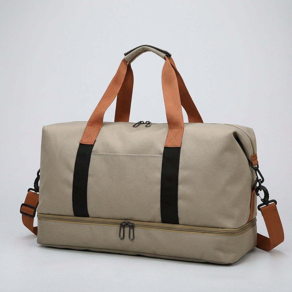 Funkcjonalna torba sportowa 46 cm z organizerem i komorą na buty. Wygodna torba na ramię w podróży.