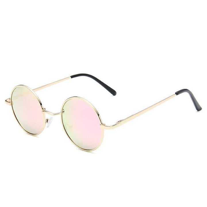 Uniwersalne okrągłe okulary przeciwsłoneczne unisex. Elegancki, ciemny design dla mody i ochrony wzroku.