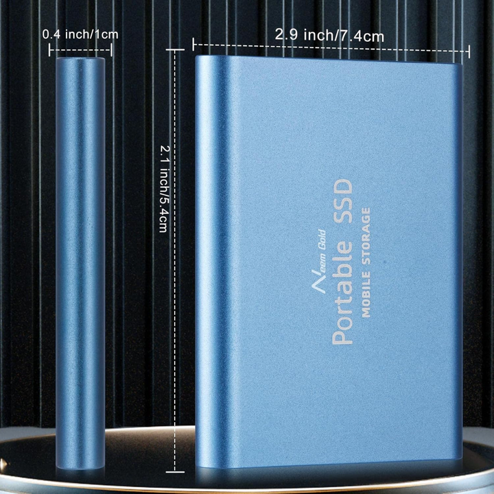Szybki zewnętrzny dysk SSD z USB, idealny do transferu dużych plików i kopii zapasowych.