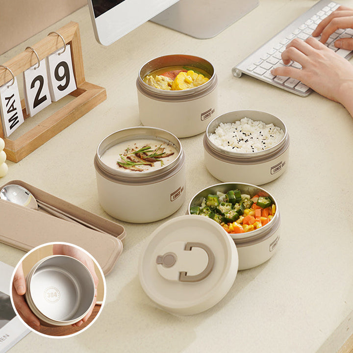 Przenośny lunchbox z torbą termiczną, do biura, szkoły, na piknik.