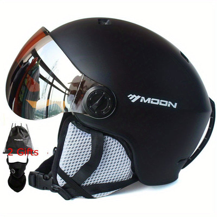 Uniwersalny kask narciarski/snowboardowy unisex, regulowany, z wyjmowanymi częściami. Ochrona głowy na zimę.