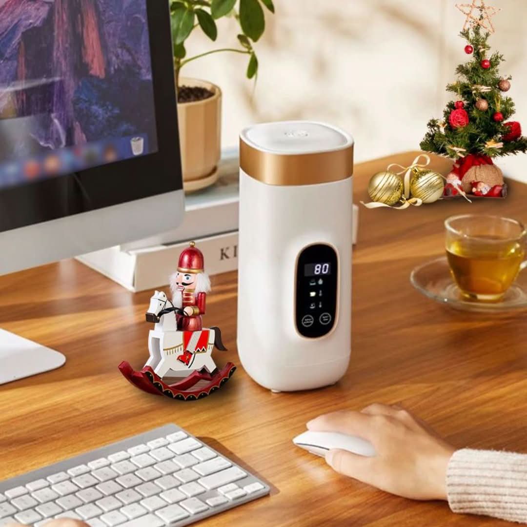 Gadget: termos ze stali nierdzewnej z funkcją czajnika, doskonały do biura, podróży służbowych.
