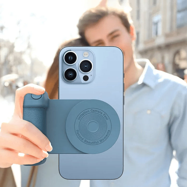 Uniwersalny magnetyczny uchwyt na telefon do stabilizacji zdjęć i filmów. Grip na smartfona.