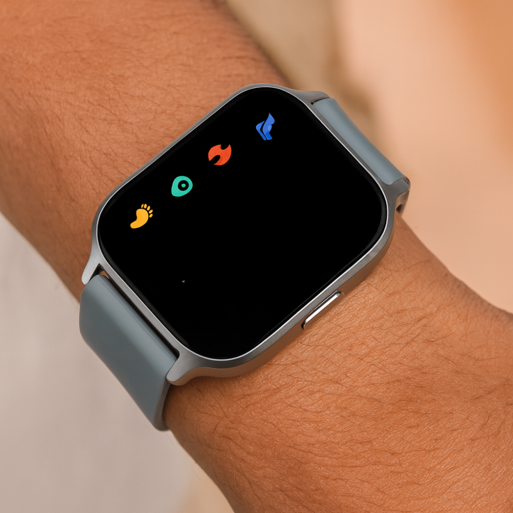 Lekki smartwatch z dużym wyświetlaczem. Idealny monitor fitness dla aktywnego stylu życia, Bluetooth 5.2.